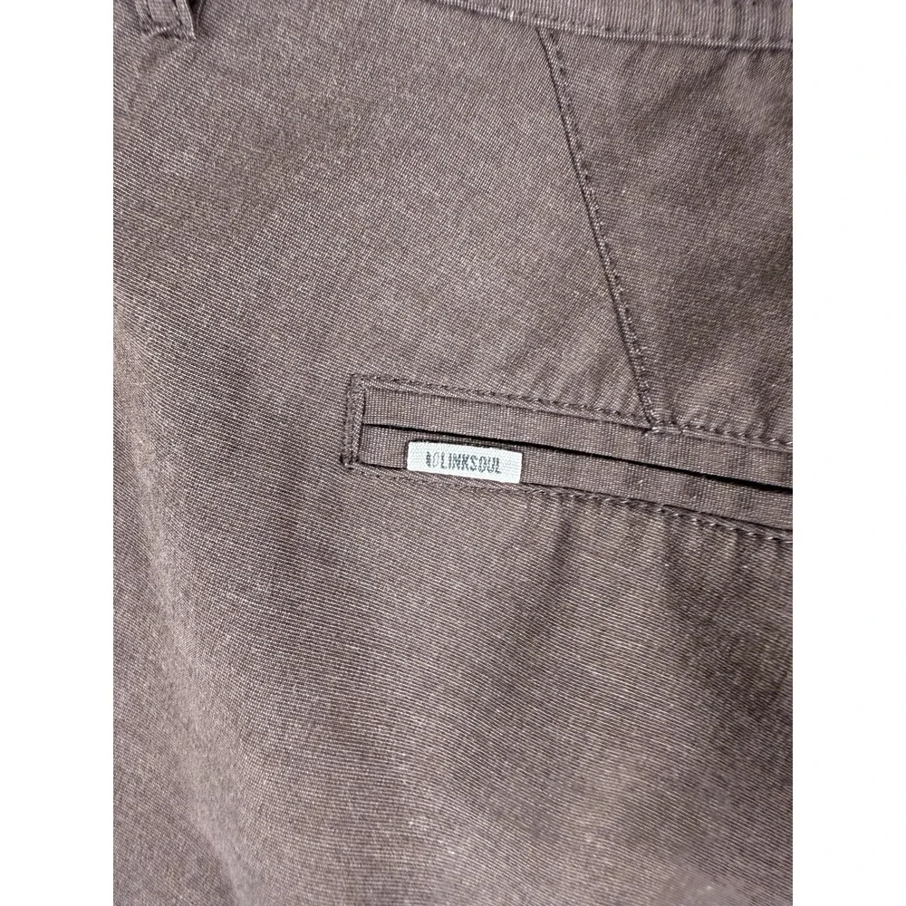 Linksoul Pants Men's 32x32 Brown Flat Front Performance Chino Lightweight Golf‎
